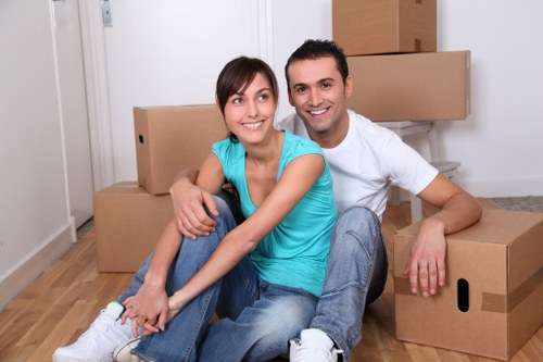 House movers preparing for a local move in Romford