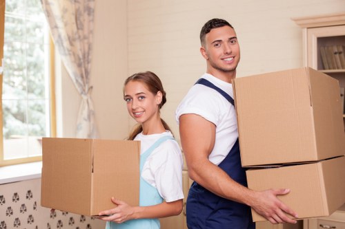 Commercial office move using a removals van in Romford